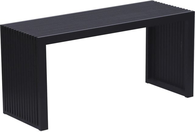 Relaxdays Sitzbank aus Bambus in Schwarz, rutschfest, B/H/T: 90 x 43 x 33 cm - Bild 1