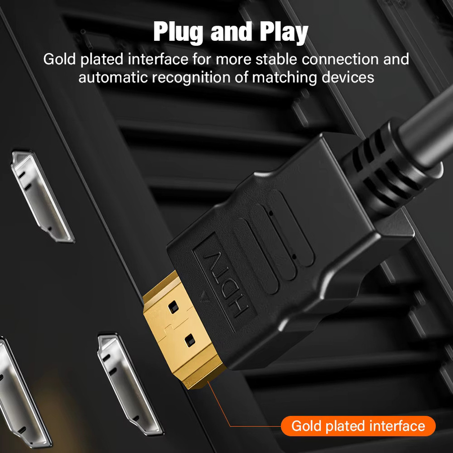 Nephy DVI auf HDTV Adapter Kabel, vergoldet, Schwarz, DVI 24+1 Stecker auf Stecker für Laptop, Computer und Projektor - Bild 4