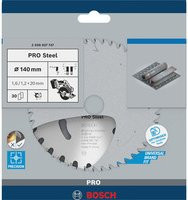 Bosch Kreissägeblatt Standard for Steel für Akkusägen, Durchmesser: 140 mm, Bohrung: 20 mm, 30 Zähne - Bild 2