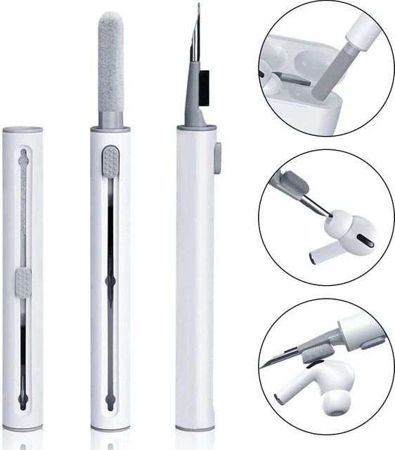 Maerknon Bluetooth Earphone Cleaner Kit in Weiß für Airpods Pro und kabellose Headsets - Bild 1