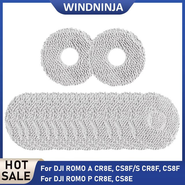 WINDNINJA Mopptuch in Weiß für DJI ROMO Roboter-Staubsauger Zubehör Wischpads - Bild 1