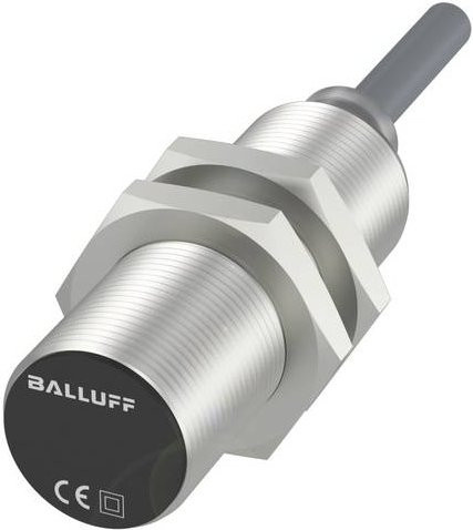 Balluff Induktiver Näherungsschalter BES M18MI-PSC80B-BV02 BES008E bündig PNP Schließer, Farbe Silber, Durchmesser: 18 mm, Länge: 55 mm - Bild 1