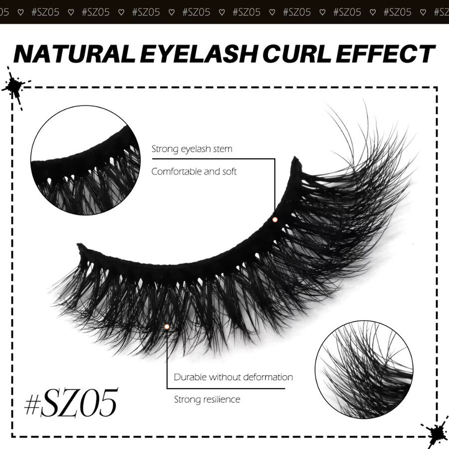 VELTRINAY Künstliche Wimpern, Wispy Strip Lashes, Cat-Eye, Volumen - Bild 6
