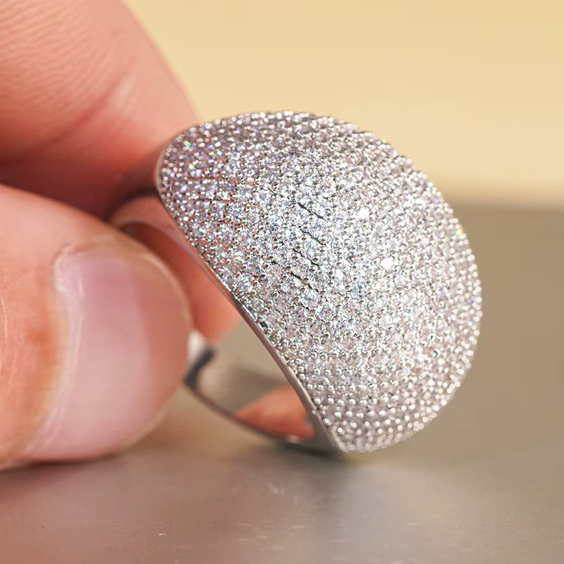 Huitan Ring, Silber, Zirkonia, Damen, Verlobung, Hochzeit - Bild 2