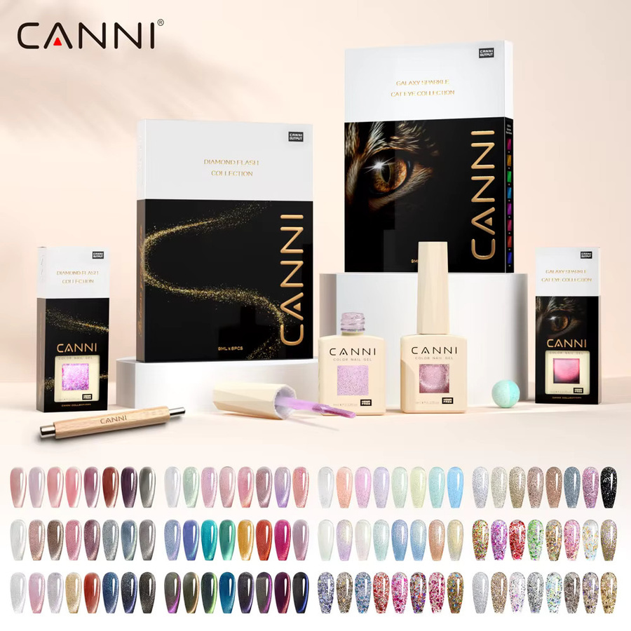 CANNI Glitter Gel Cat Eye Nagellack Set, 96 Farben, Schimmernd - Bild 3