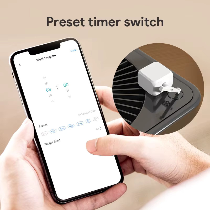 Tuya Timethinker Bluetooth Fingerbot Roboter für Schalter und Taster in Weiß, kompatibel mit Google Home und Alexa Sprachassistenten - Bild 4