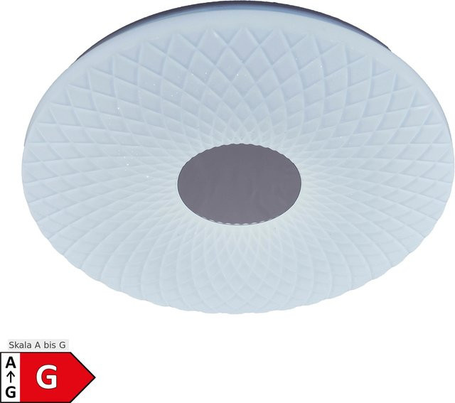 Näve LED Deckenleuchte PORTO mit Kristalleffekt in Weiß, Durchmesser: 48 cm - Bild 1