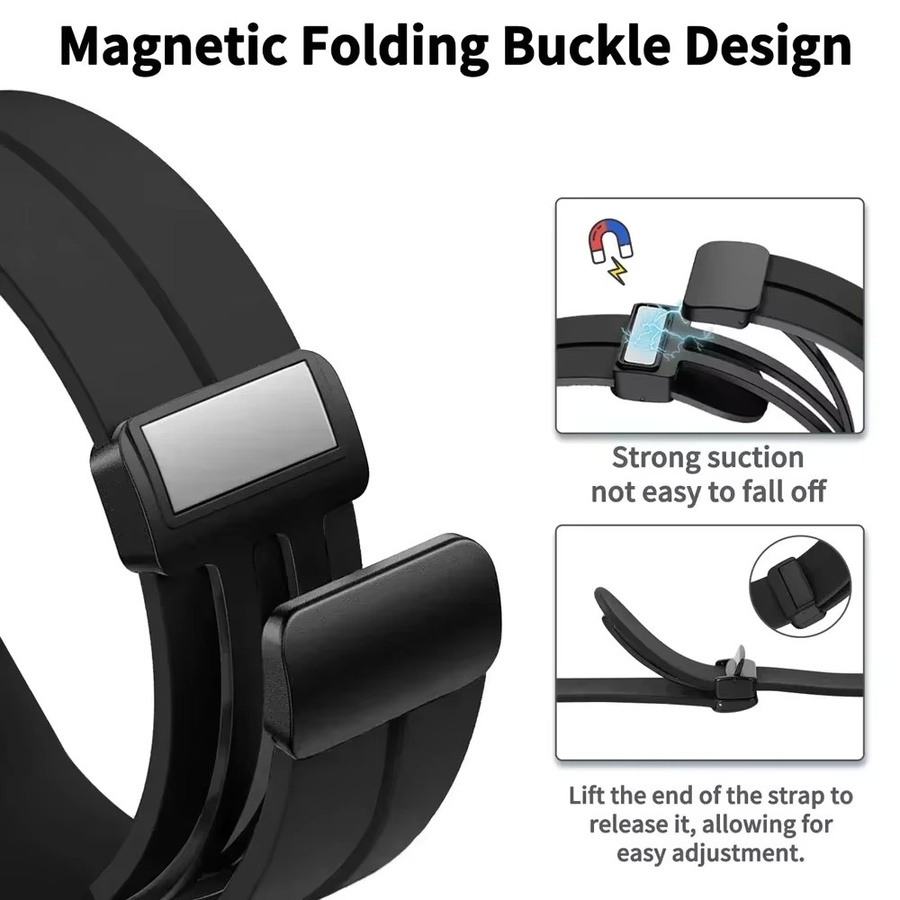 Blackview Uhrenarmband, Silikon, Magnetisch, Schwarz, Unisex - Bild 3