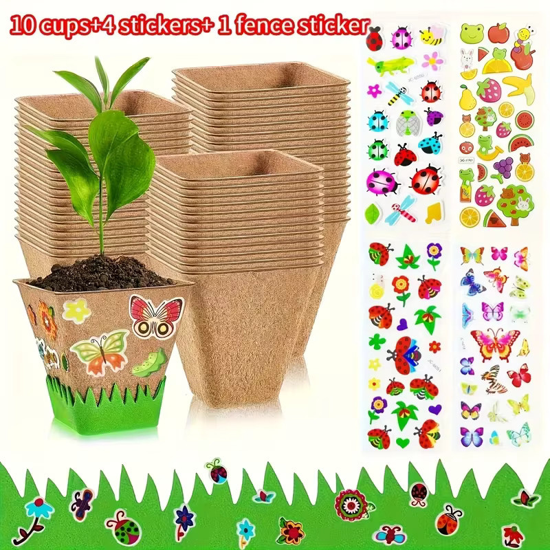 DIY Garten-Papierhandwerkstöpfe als rechteckiges Pflanzset für Bastelarbeiten aus Papier - Bild 2