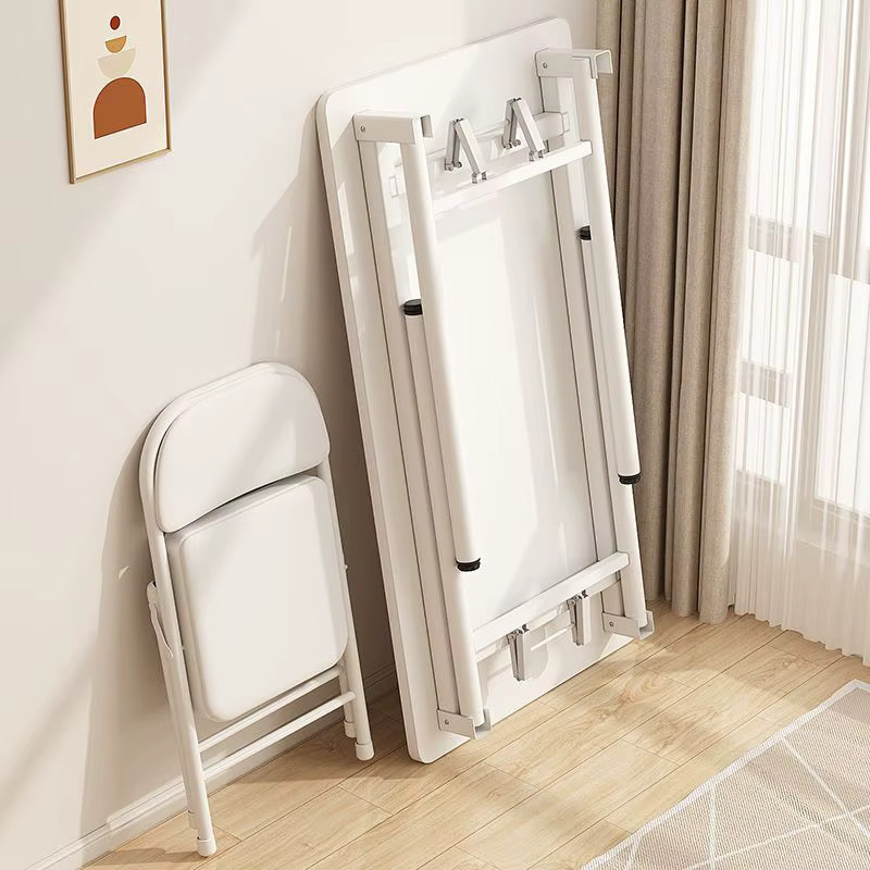LIUSHADUOLA Klapptisch in Weiß als minimalistischer Schreibtisch und Esstisch für Home Office und Mietzimmer - Bild 2