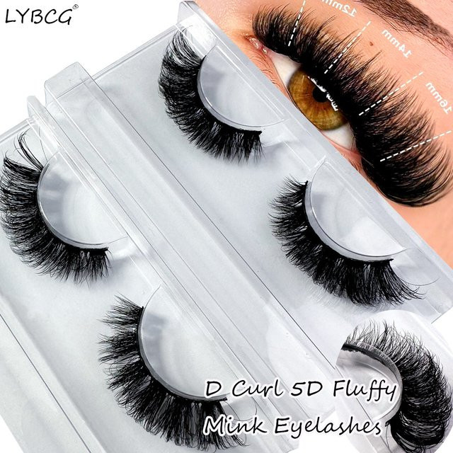 LYBCG Kunstwimpern D-Curl, 5D Flauschig, Unisex - Bild 1
