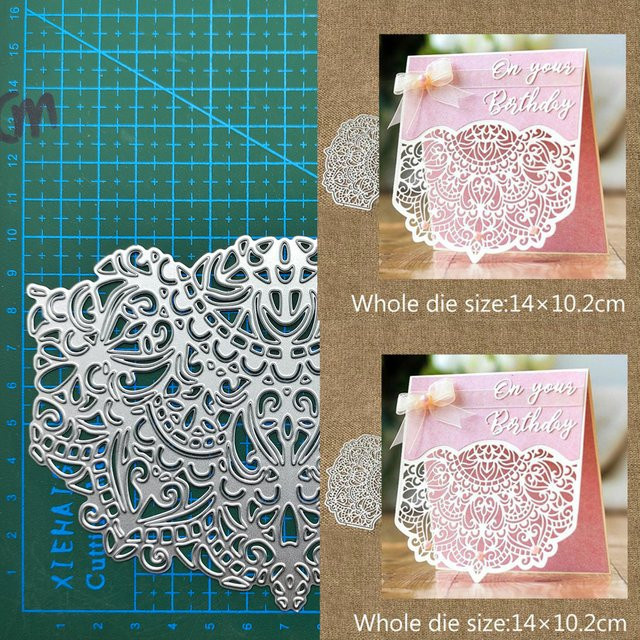 Metall Stanzform Blume mit Spitzenrand für Scrapbooking und Fotobuch Dekoration - Bild 1