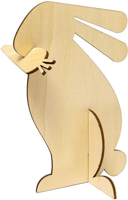 Rico Design Steckhasen Set aus Holz in Braun für Ostern, 2 Stück - Bild 1