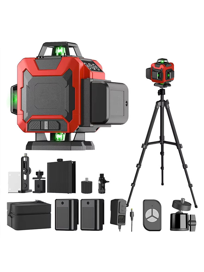 Seeiswork Professionelles 4D Laserniveau mit 16 Linien und grünem Strahl inklusive 1,2 m Stativ, 360 Grad selbstnivellierendes Laser-Nivelliergerät - Bild 7