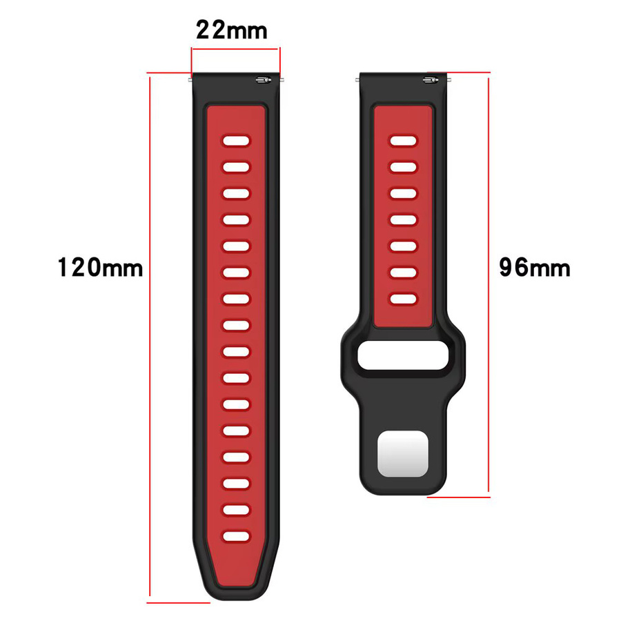 Huami Amazfit Helio Uhrenarmband, Silikon, 22 mm, Schwarz, Unisex - Bild 2