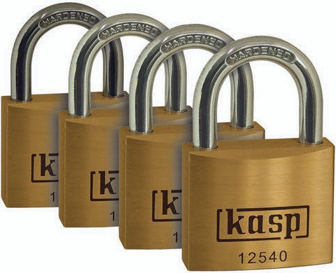 KASP Vorhängeschloss K12540D4 aus Messing in Gold, 40 mm - Bild 1