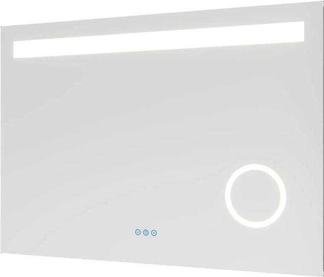 Aquabatos LED Badspiegel mit Beleuchtung und Antibeschlag-Funktion, dimmbar, B: 100 cm, H: 70 cm - Bild 1