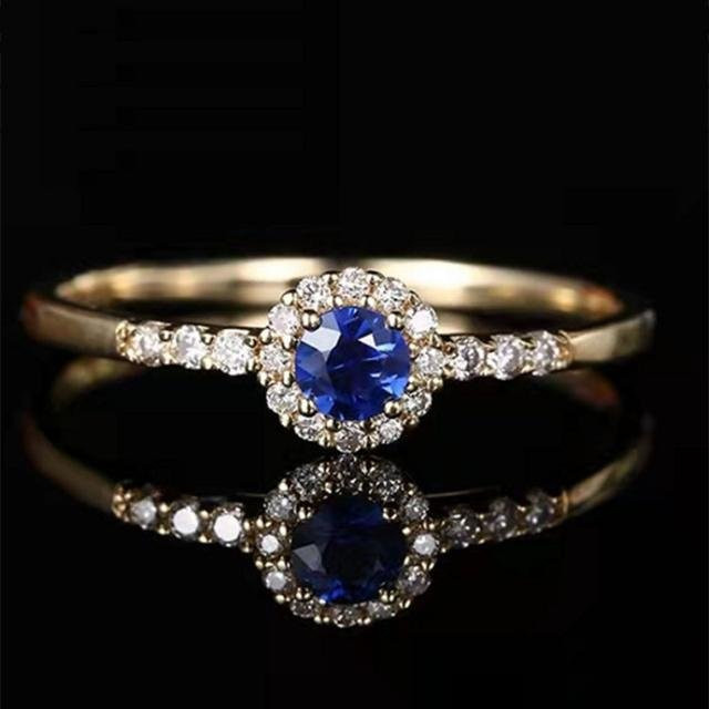 Allbestart Ring, Zirkon, Blau, Damen, adjustable - Bild 1