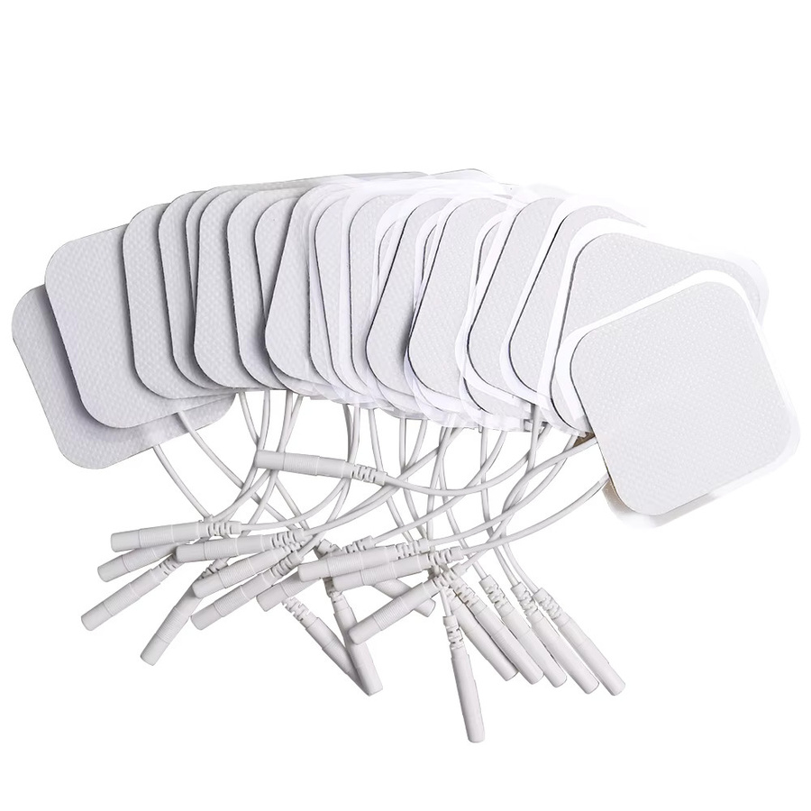 SANPKON Vlies-Elektrodenpads in Schwarz für EMS und TENS Muskelstimulatoren, B/B: 5 x 5 cm, 100er Packung - Bild 3