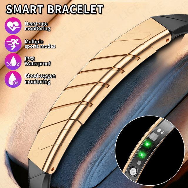 LIGE Sport-Smartarmband in Silber mit Herzfrequenz- und Blutsauerstoff-Monitor sowie Fitness-Schrittzähler für Android und iOS - Bild 1