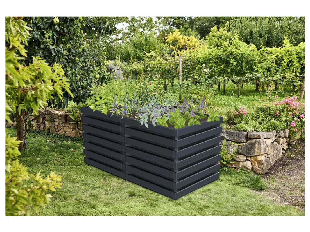 Garantia Hochbeet Skyline in Graphite Grey mit modernem Design, B/T/H: 161 x 80 x 75 cm - Bild 2