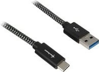 Sharkoon USB 3.2 Gen 2 Kabel USB-A auf USB-C in Schwarz und Grau - Bild 1