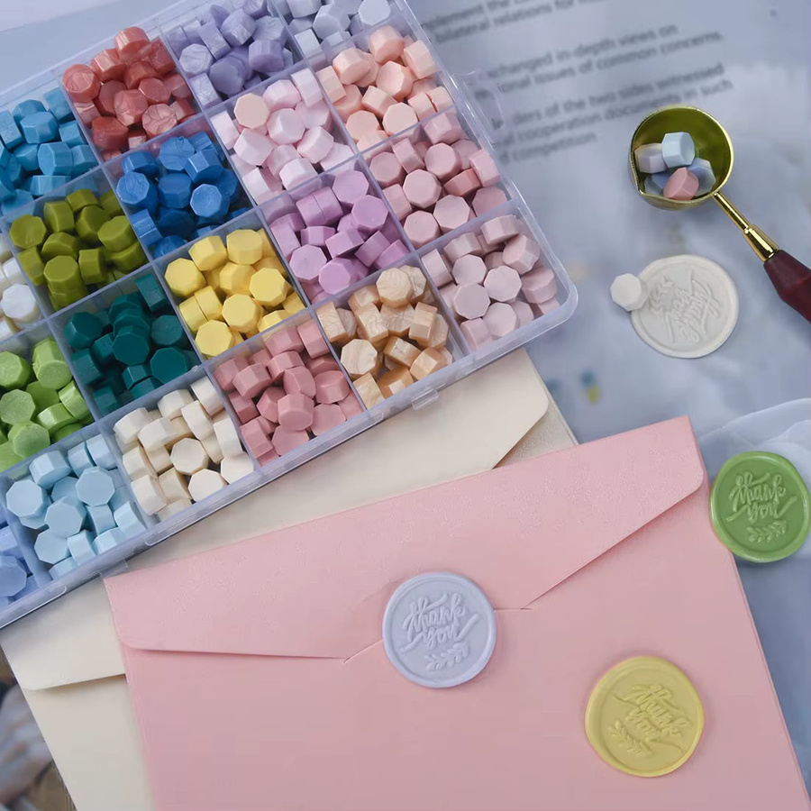 Wachssiegel-Perlen Set für DIY-Dekorationen und Siegelwachs zur Gestaltung von Umschlägen, Hochzeitseinladungen und Weinflaschen - Bild 2