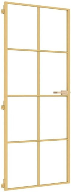 vidaXL Innentür modern in Gold mit Hartglas und Aluminium, B/H: 83 x 201,5 cm - Bild 1