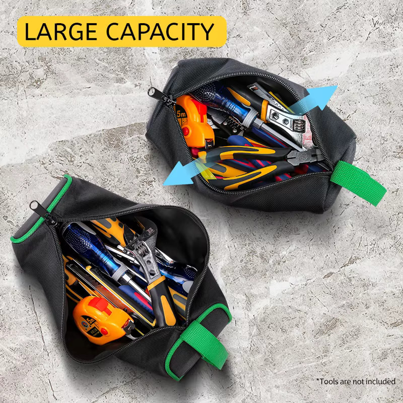 Multifunktionale Werkzeugtasche von WINHUNT in Schwarz zur Aufbewahrung von Elektriker- und Hardware-Werkzeug - Bild 4