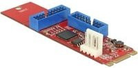 Delock Schnittstellen-Konverter M.2 Key B+M auf 2 x USB 3.0 interne Pfostenstecker - Bild 1