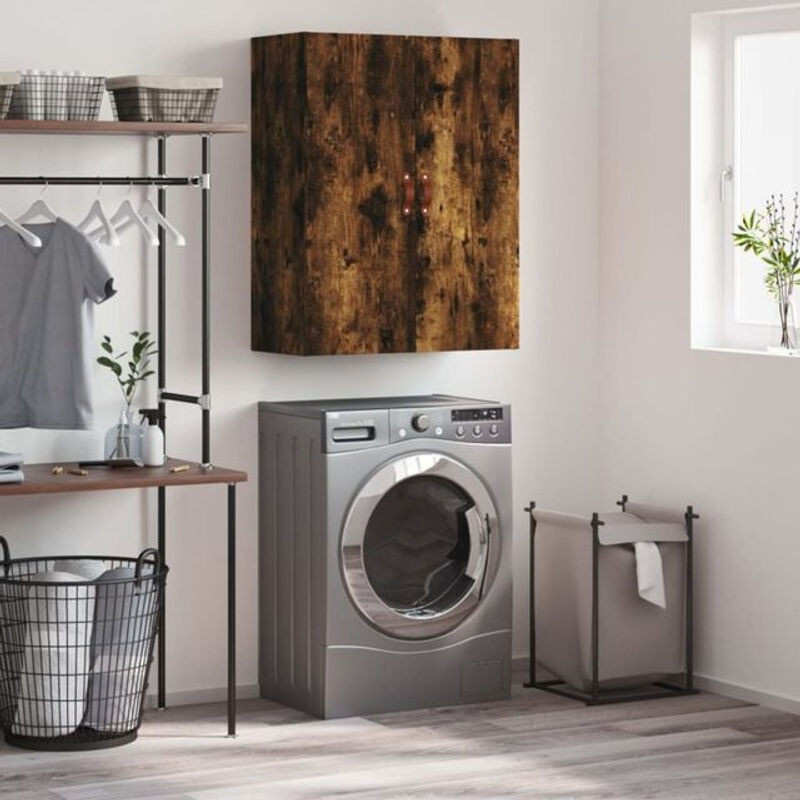 Wandschrank Räuchereiche Braun von Vidaxl im klassischen Design mit Drehtüren, B/T/H: 69,5 x 34 x 90 cm - Bild 1