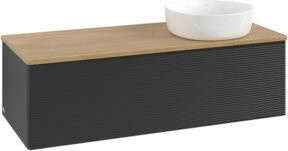 V&B Antao Waschtischunterschrank mit Frontstruktur und Beleuchtung, Blau lackiert, B/T/H: 120 x 50 x 50 cm - Bild 1