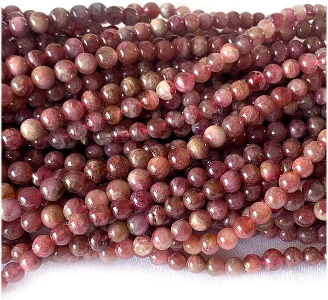 Veemake Perle, rosa Turmalin, rund - Bild 1