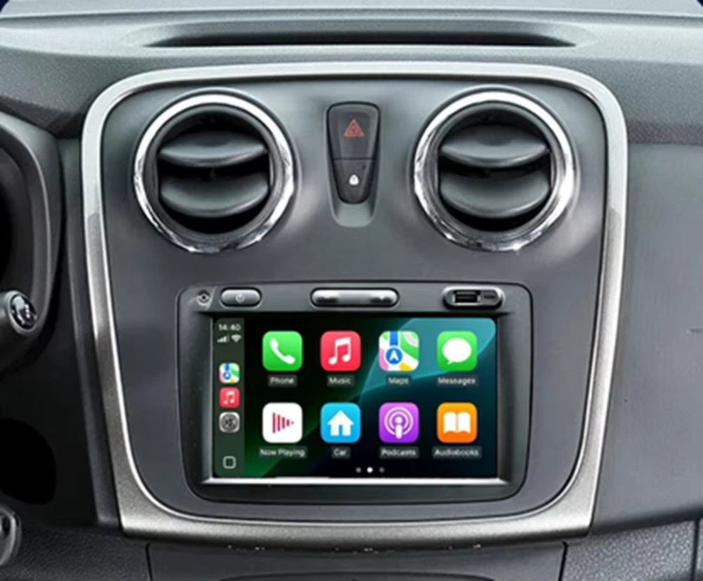 YAYP Kabelloses CarPlay Android Auto Autoradio mit GPS-Navigation für Renault Captur Logan 2 Sandero 2 in Schwarz - Bild 3