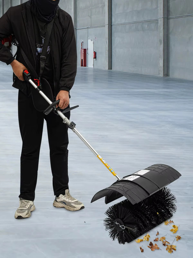 CNCEST Handgeführte Benzin-Kehrmaschine mit 52cc Motor und 1700W in Schwarz - Bild 6