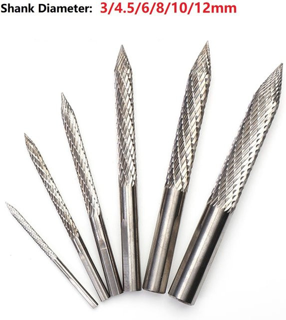 DAZZLEEX Professioneller Pilzförmiger Reifenreparatur-Bohrer mit Diamant-Wolfram-Beschichtung, Fischschuppen-Design, Silber, 3-12mm - Bild 1