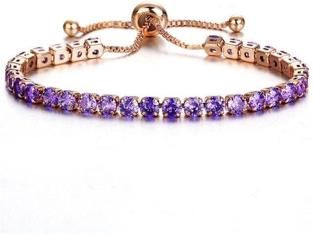 YIRAN Jewelry Tennis Armband, Zirkonia, Gold Farbe, Damen - Bild 1