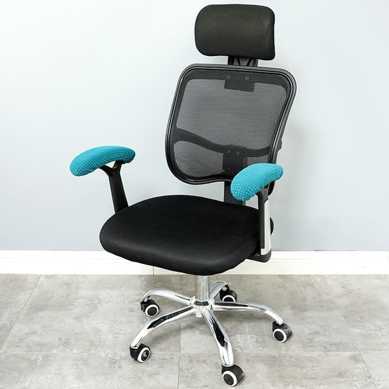 Yiran Furniture Armlehnenbezug für Stühle aus Polyester mit Punktmuster, dehnbarer Schonbezug für Büro- und Esszimmerstühle - Bild 2