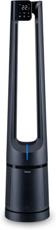 Beurer LV 500 PureFlow 2in1 Standventilator mit Luftreinigungsfunktion in Schwarz