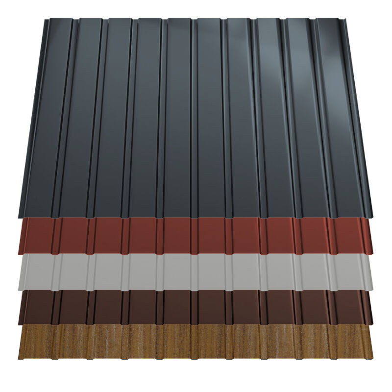 Trapezblech T7 Wand Blachotrapez GmbH aus Stahl in Grau mit 25 µm Polyesterbeschichtung, Breite: 120 cm, Stärke: 0,50 mm - Bild 1