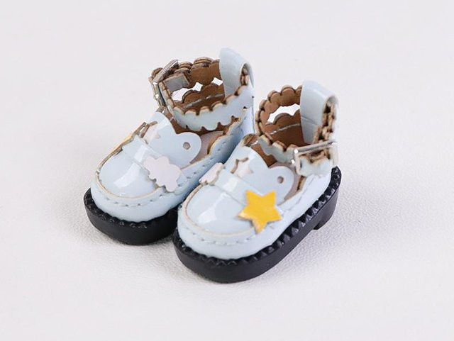 Yiran toy 1 Puppenzubehör Wolken und Sterne Schuhe blau 2-teiliges Set - Bild 1