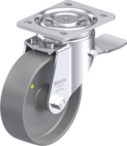 Blickle Stahlblech-Lenkrolle LH-PO 160G-ST-ELS in Grau mit 160 mm Rad-Durchmesser und 450 kg Tragfähigkeit - Bild 1