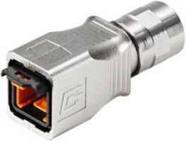 Weidmüller RJ45 Kupplungsgehäuse Sensor-/Aktor-Steckverbinder unkonfektioniert aus Metall in Silber, 10 Stück - Bild 1