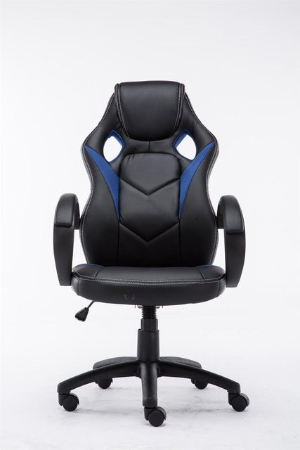 TPFLiving Racing Bürostuhl Magna Gaming Chair in Blau und Schwarz mit Armlehnen und Rollen, H: 120 cm, B: 66 cm, T: 62 cm - Bild 1