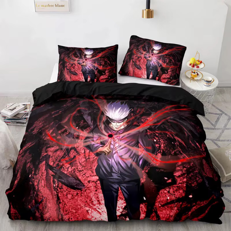 Bandai Jujutsu Kaisen Satoru Gojo Bettwäsche Set mit Bettbezug und Kissenbezug, Mehrfarbig - Bild 2