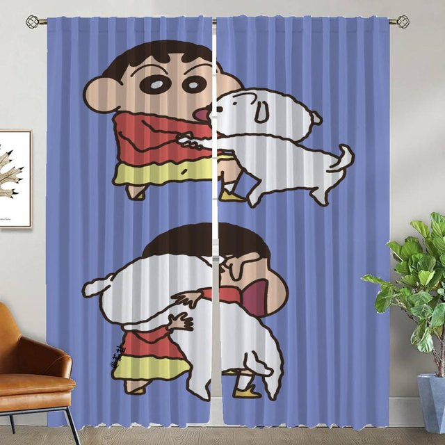 Küchenvorhänge Buntstift Design in Bunt, 2er-Set, moderne Vorhänge für Wohnzimmer und Halloween-Dekoration, Breite: 50 cm, Höhe: 70 cm - Bild 1