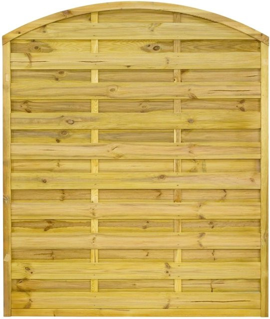GartenLand Dichtzaun VARIO Gebogen aus Kiefernholz in Grün, B/H: 150 x 180 cm, kesseldruckimprägniert und blickdicht - Bild 1