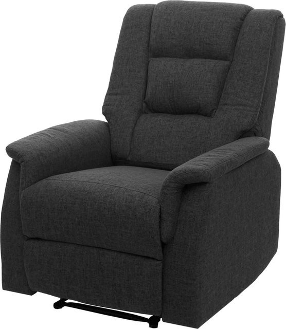 Berlinlodge Fernsehsessel Relaxsessel in Grau aus Stoff mit Sitzhöhe 50 cm, H x B x T: 102 x 79 x 96 cm - Bild 1