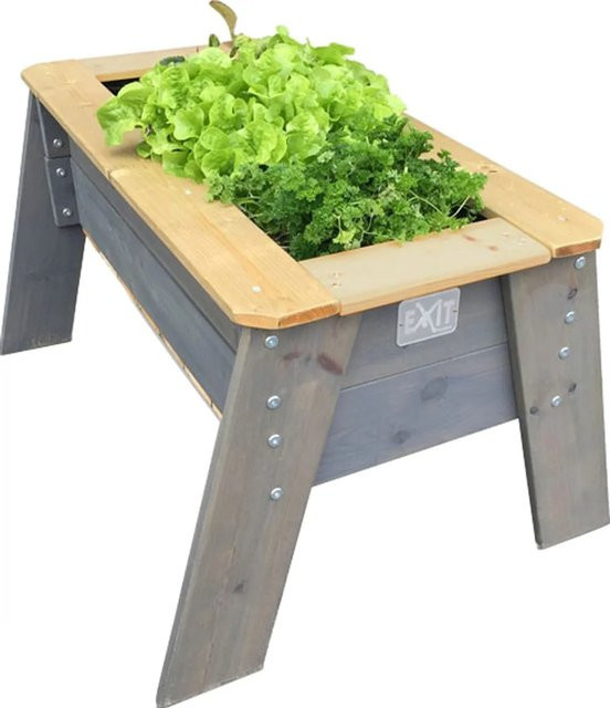 EXIT Aksent Kinder Hochbeet L aus Kiefernholz in Grau, B/H/L: 68 x 50 x 94 cm, 45 l - Bild 1