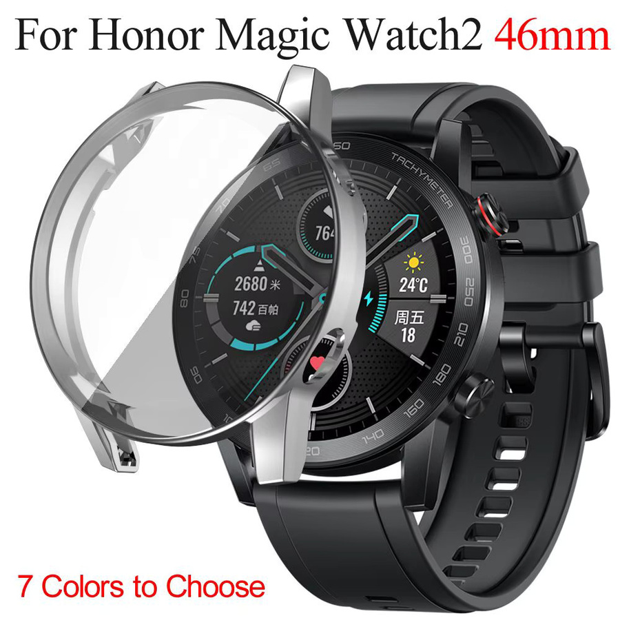 Schutzhülle und Displayschutzfolie für Honor Magic Watch 2 46 mm aus transparentem TPU mit 360-Grad-Vollabdeckung - Bild 3